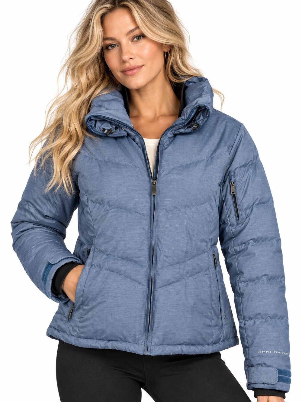 Columbia Titanium Omni-Shield Women's XL Blue Insulated Puffer Jacket